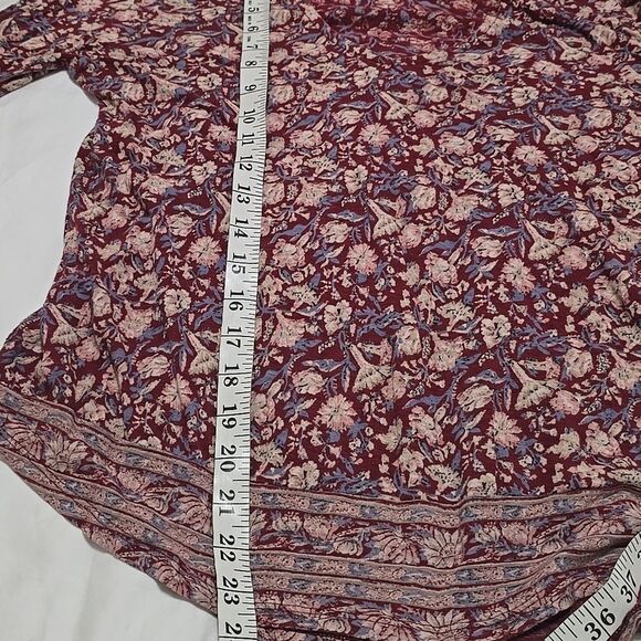 Lucky Brand Long Sleeve V-Neck Floral Top S - Picture 6 of 7